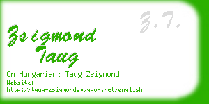 zsigmond taug business card